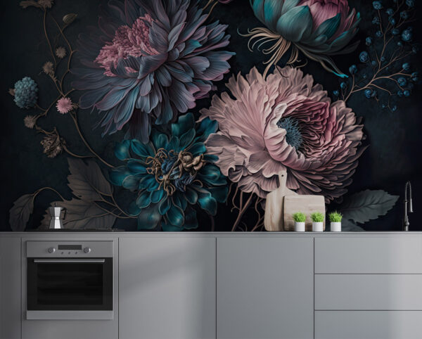 Elegante bloemen op een donkere achtergrond Elegante bloemen op een donkere achtergrond