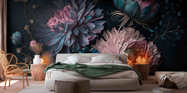Elegante bloemen op een donkere achtergrond Elegante bloemen op een donkere achtergrond