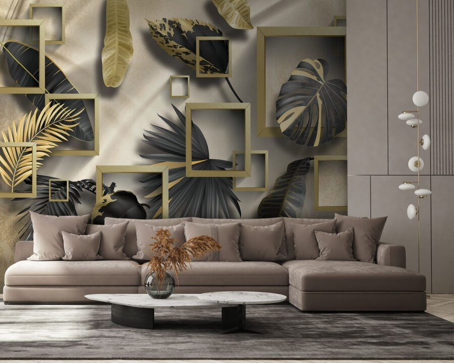 Luxueus gebladerte in elegante frames