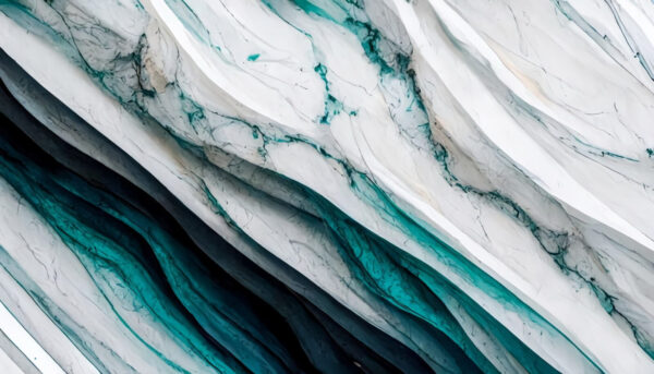 Golven met textuur in wit en groenblauw. Golven met textuur in wit en groenblauw.