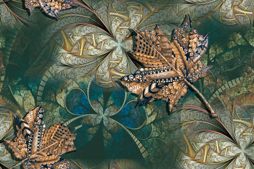Blad op een kleurrijke achtergrond Blad op een kleurrijke achtergrond