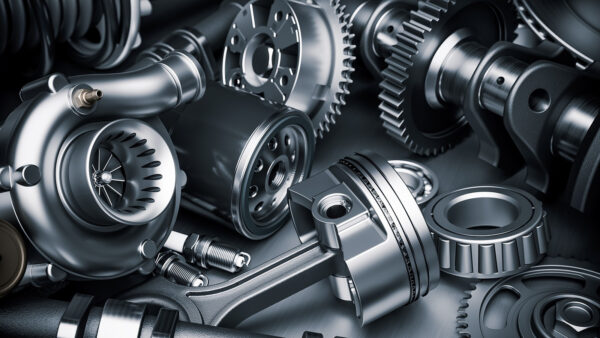 Groep metalen onderdelen Groep metalen onderdelen