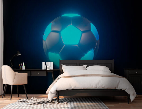 Voetbal met blauwe lichtjes Voetbal met blauwe lichtjes