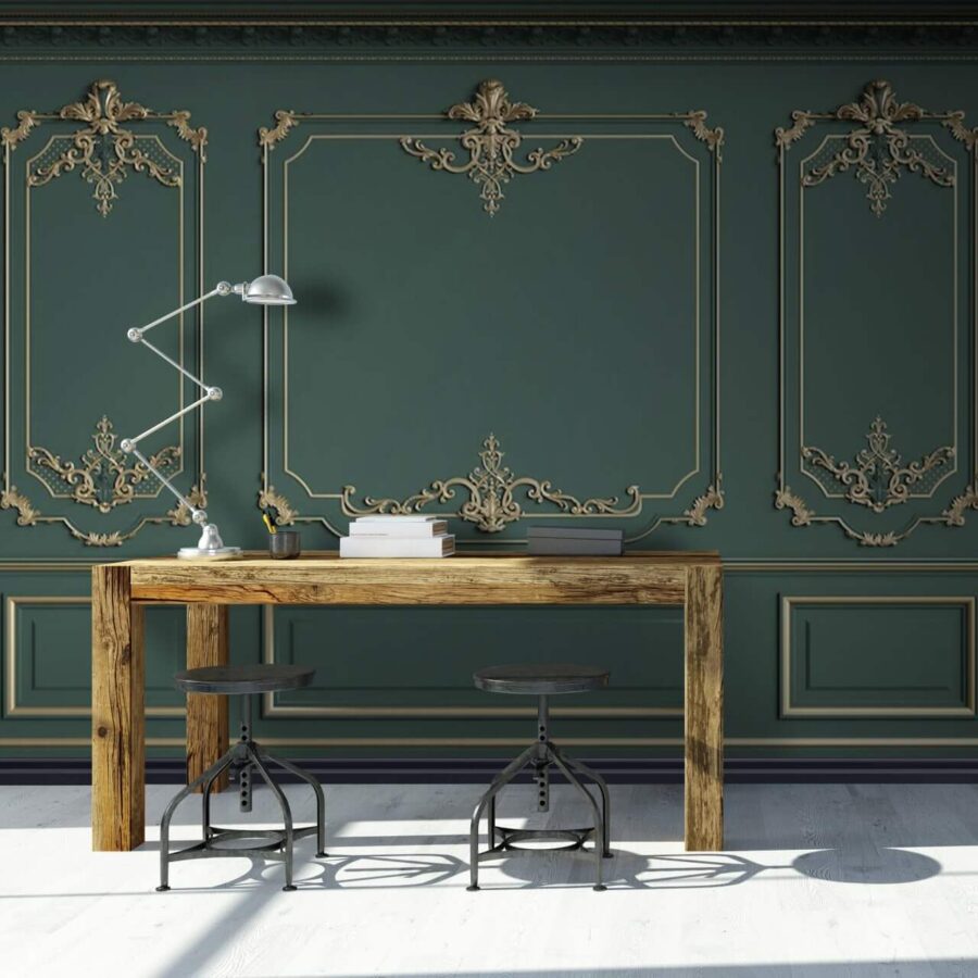 Elegant wandontwerp met ingewikkelde details