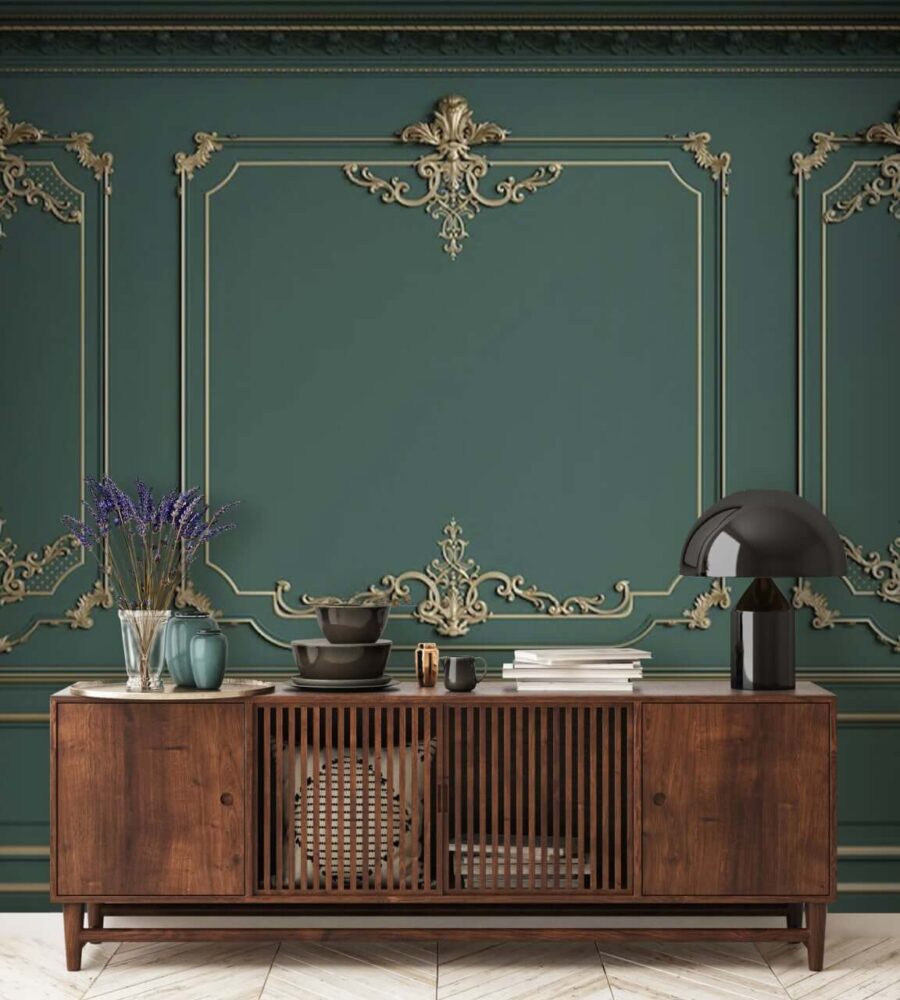 Elegant wandontwerp met ingewikkelde details