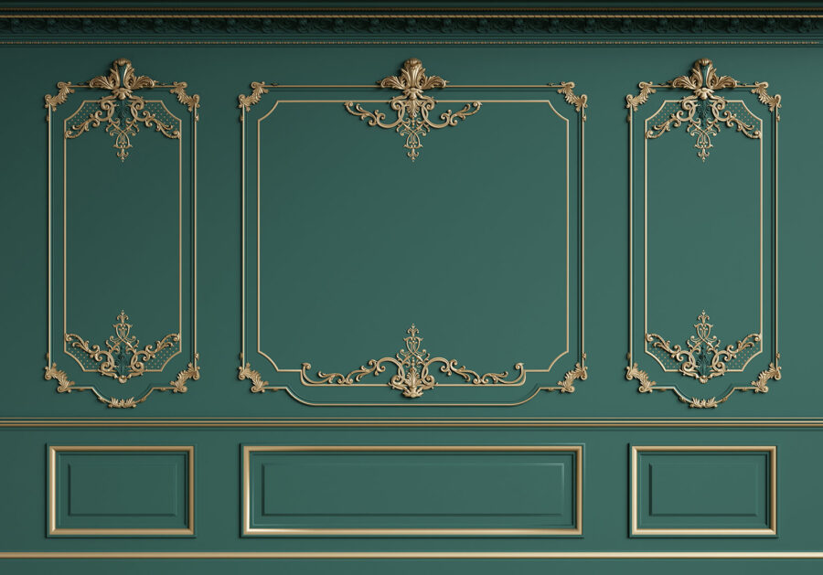 Elegant wandontwerp met ingewikkelde details
