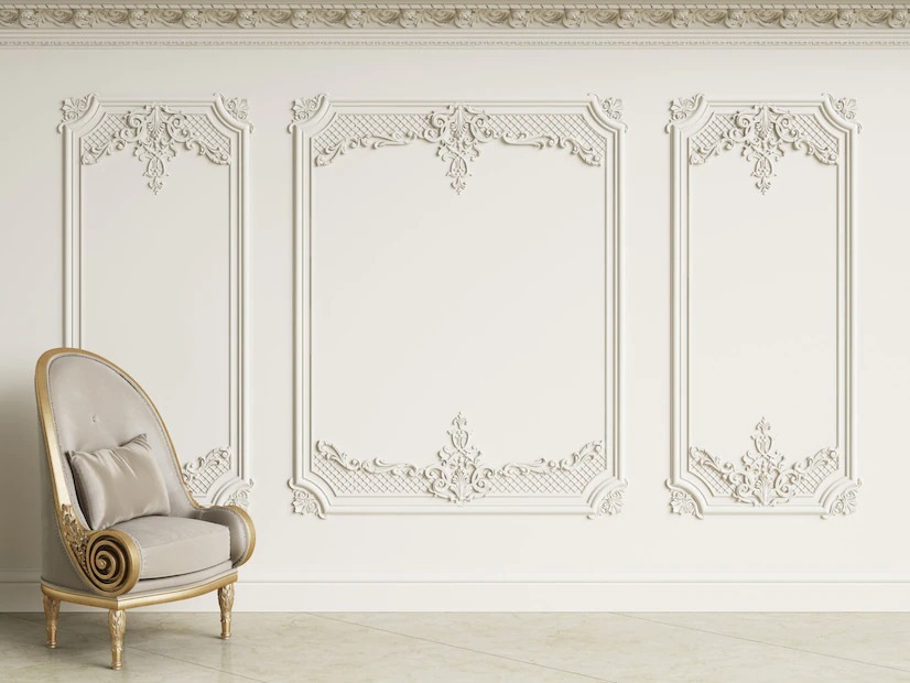 Muur met witte muren