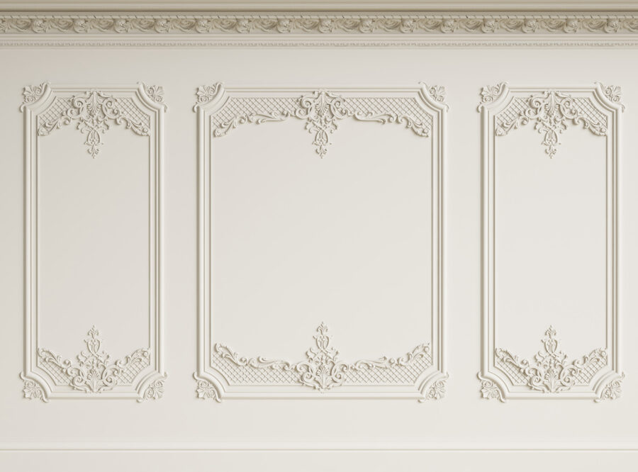 Muur met witte muren