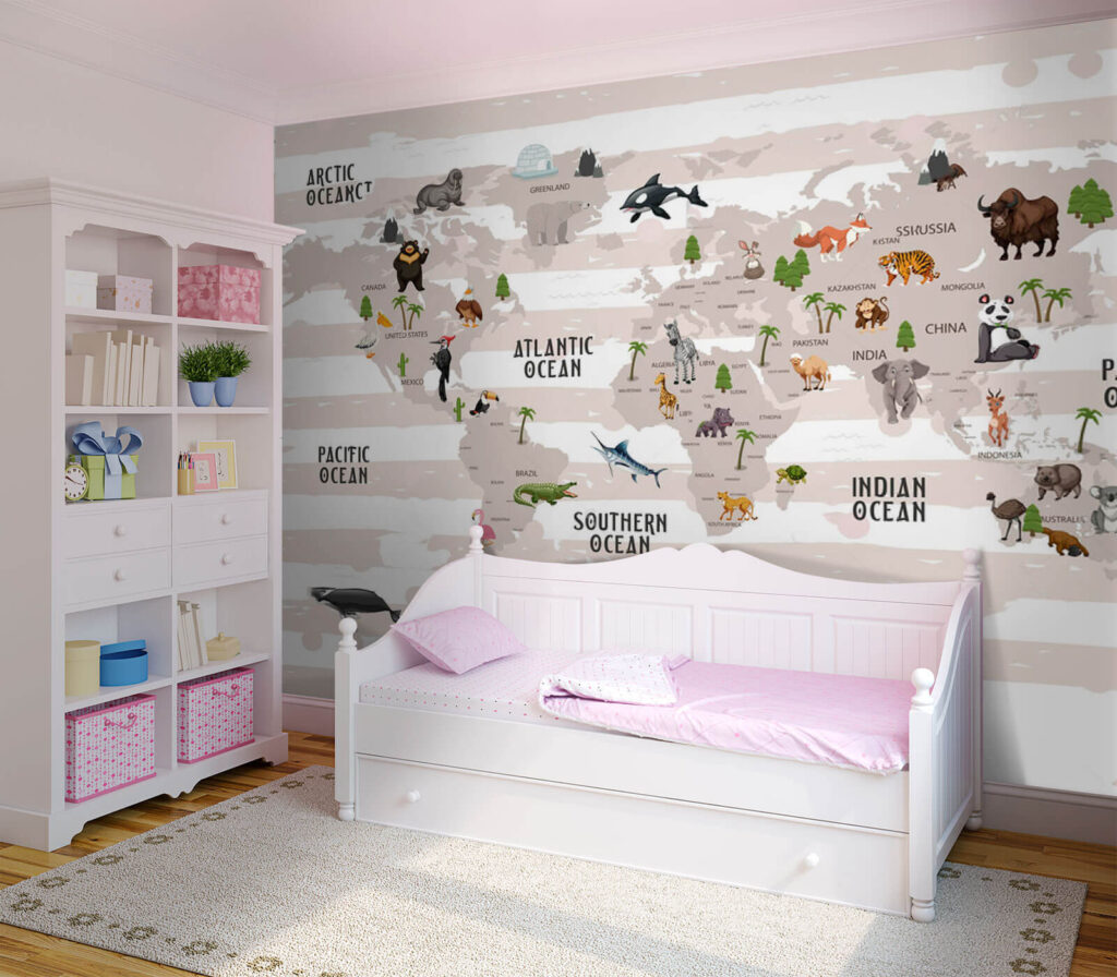 Wereldkaart met dieren u72580pir1m 1024x896 - Wereldkaart met dieren - tegory