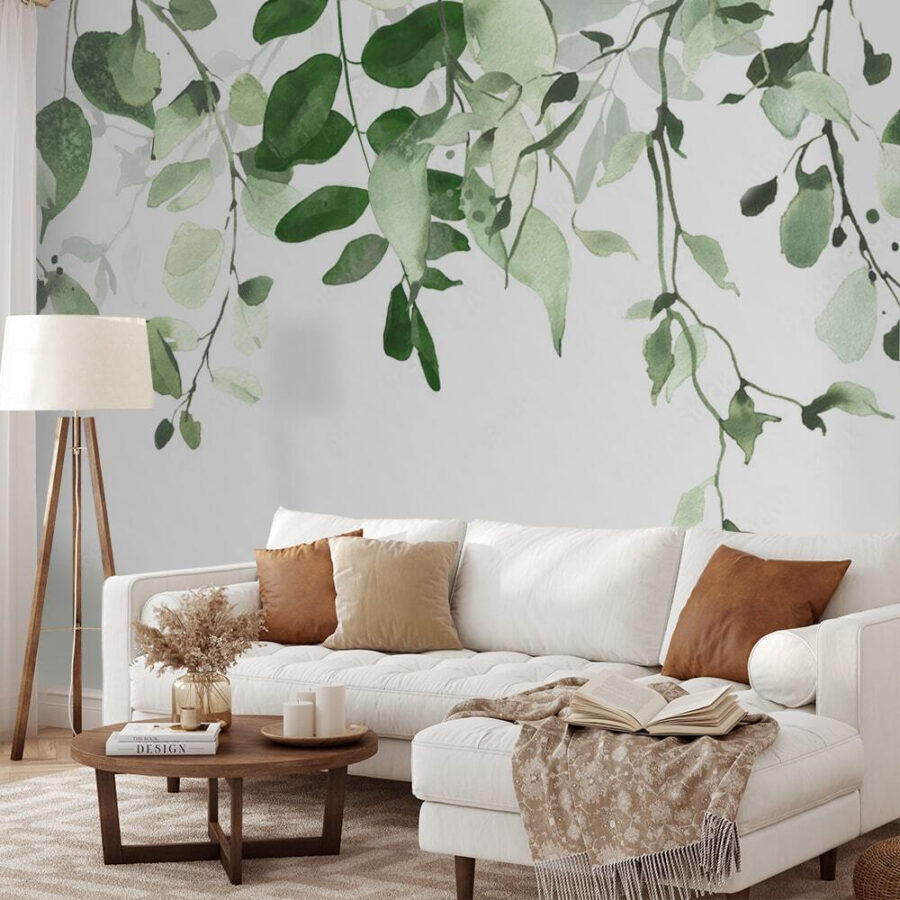 Elegant achtergrondontwerp met groene bladeren. Elegant achtergrondontwerp met groene bladeren.