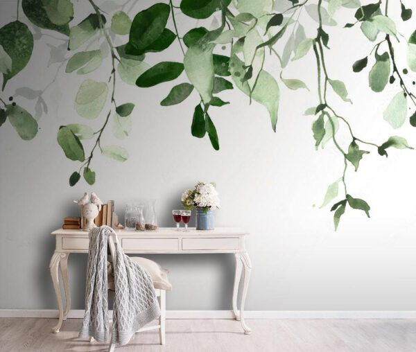 Elegant achtergrondontwerp met groene bladeren. Elegant achtergrondontwerp met groene bladeren.