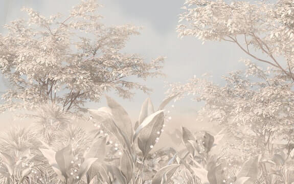 Serene tuin in zachte tinten
