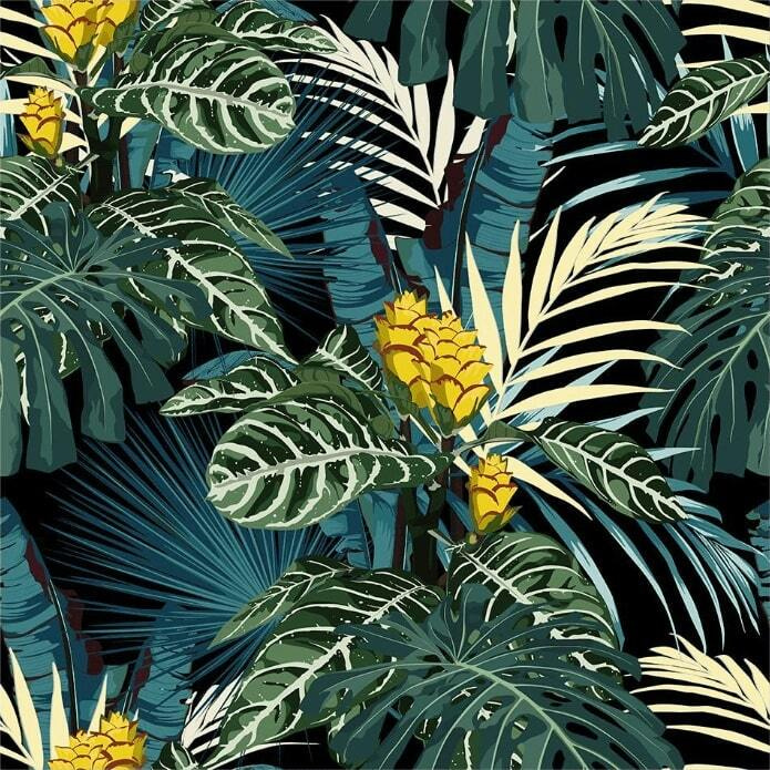Patroon van tropische planten