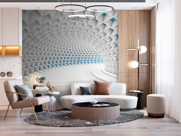 Witte tunnel met blauwe vierkantjes u72280pig1 600x450 - Witte tunnel met blauwe vierkantjes - tegory