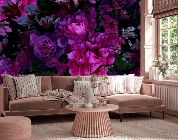 Groep paarse bloemen Groep paarse bloemen