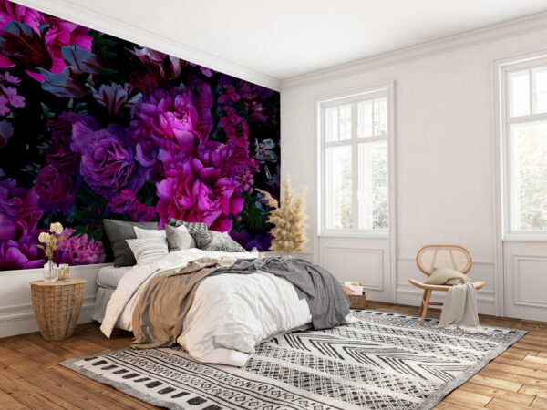 Groep paarse bloemen Groep paarse bloemen