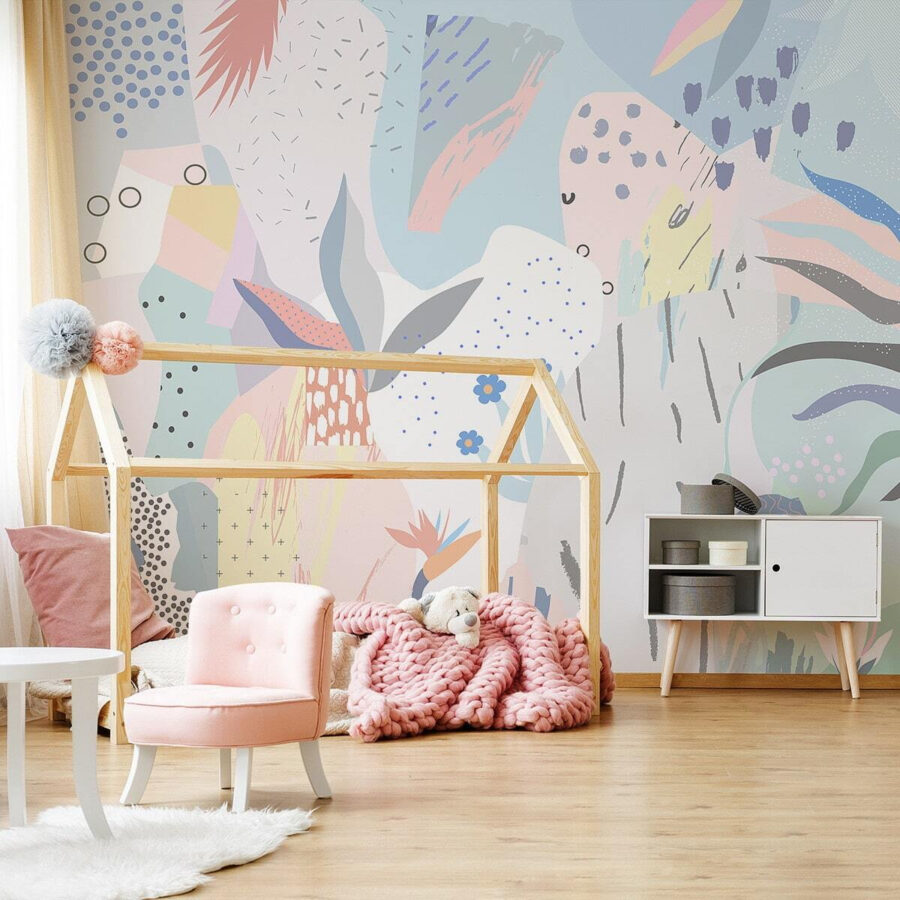 Kleurrijke kunst met verschillende vormen en kleuren