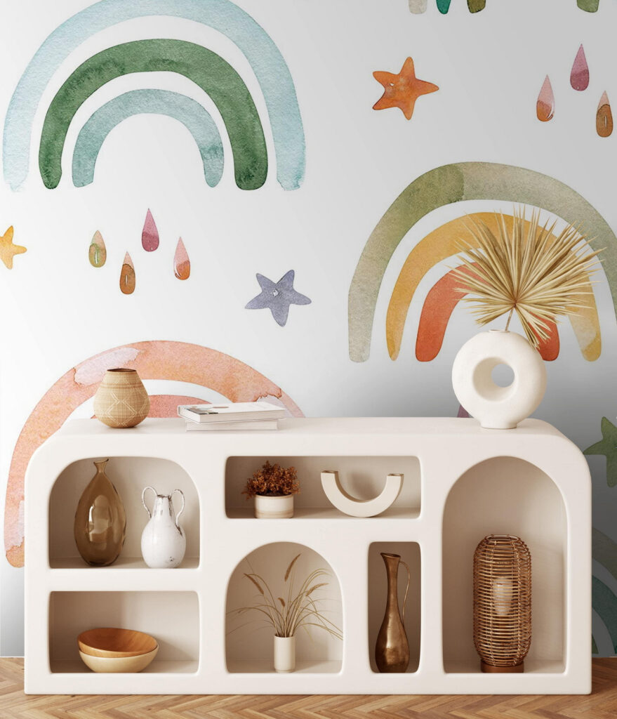 Patroon van waterverf regenbogen en sterren u72183pir3 879x1024 - Patroon van waterverf regenbogen en sterren - tegory