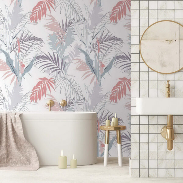 Fotobehang Fotobehang Patroon van bladeren en planten (Artikelnummer: u72147)