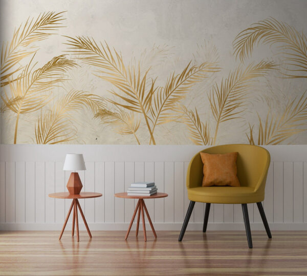 Elegante palmbladeren op neutrale achtergrond Elegante palmbladeren op neutrale achtergrond