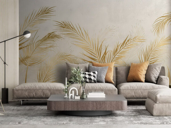Elegante palmbladeren op neutrale achtergrond Elegante palmbladeren op neutrale achtergrond