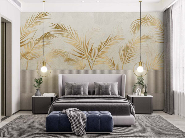Elegante palmbladeren op neutrale achtergrond Elegante palmbladeren op neutrale achtergrond