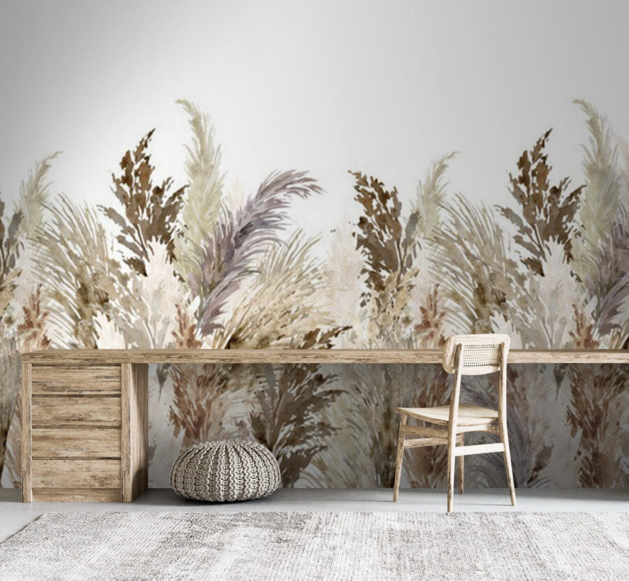 Groep bruine en witte planten Groep bruine en witte planten