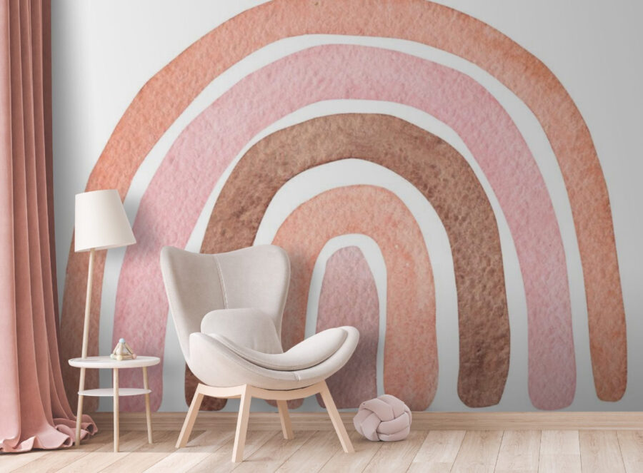 Aquarel regenboog op witte achtergrond