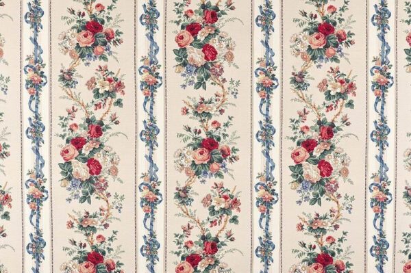 Behang met bloemen en linten Behang met bloemen en linten