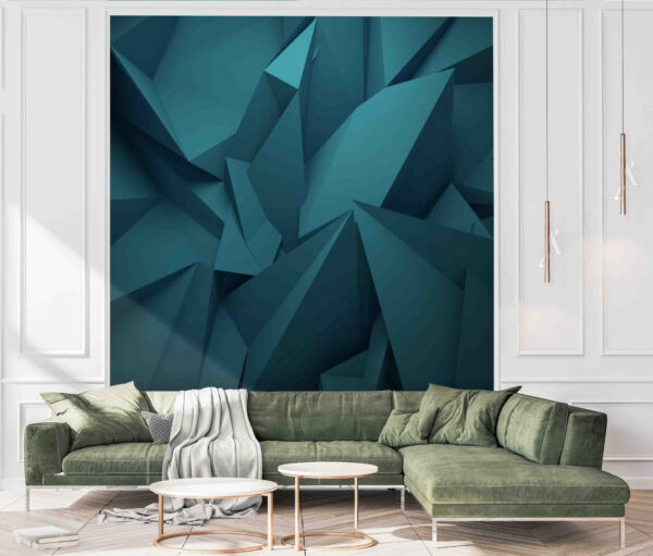 Blauwe veelhoekige vormen Blauwe veelhoekige vormen