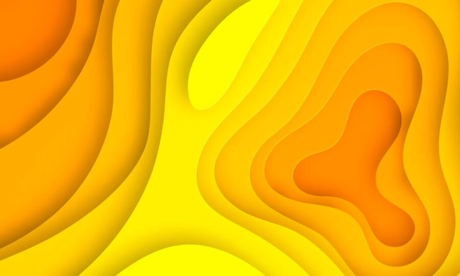 Gele en oranje papieren knipvormen