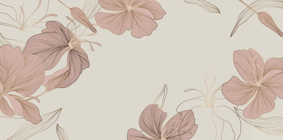 Delicate bloemen in zachte tinten