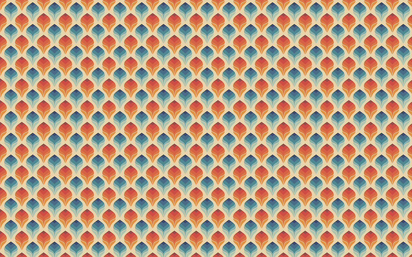 Patroon van oranje en blauwe bladeren u71428p - Patroon van oranje en blauwe bladeren - tegory