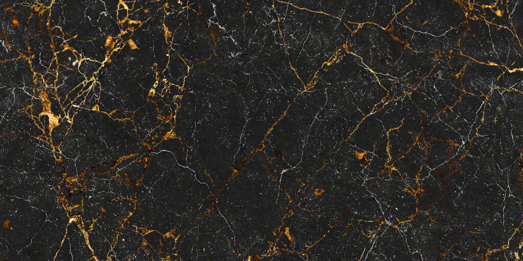 Zwart marmer met amberkleurige adering Zwart marmer met amberkleurige adering