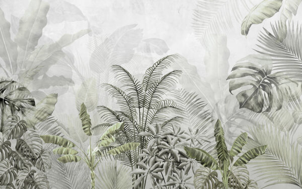 Een behang met planten Een behang met planten