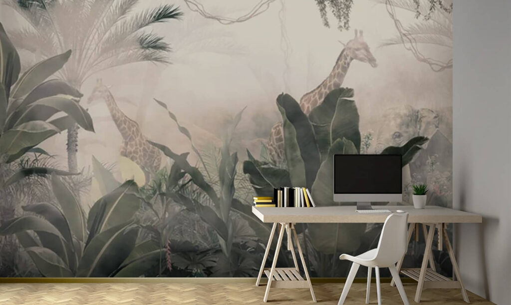 Giraffen in een bos met bomen en planten u71250pib1 1024x611 - Giraffen in een bos met bomen en planten - tegory