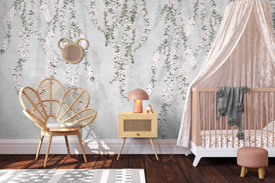 Behang met bloemen Behang met bloemen