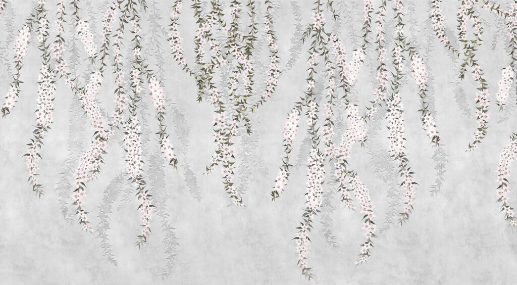 Behang met bloemen Behang met bloemen