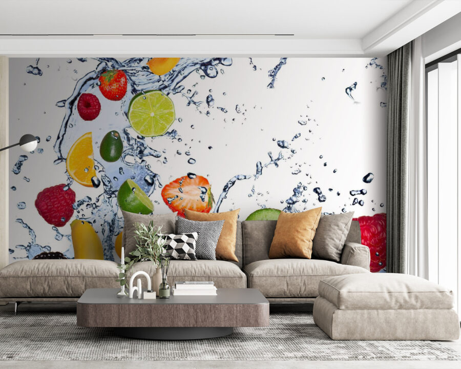 Fruit spat in het water