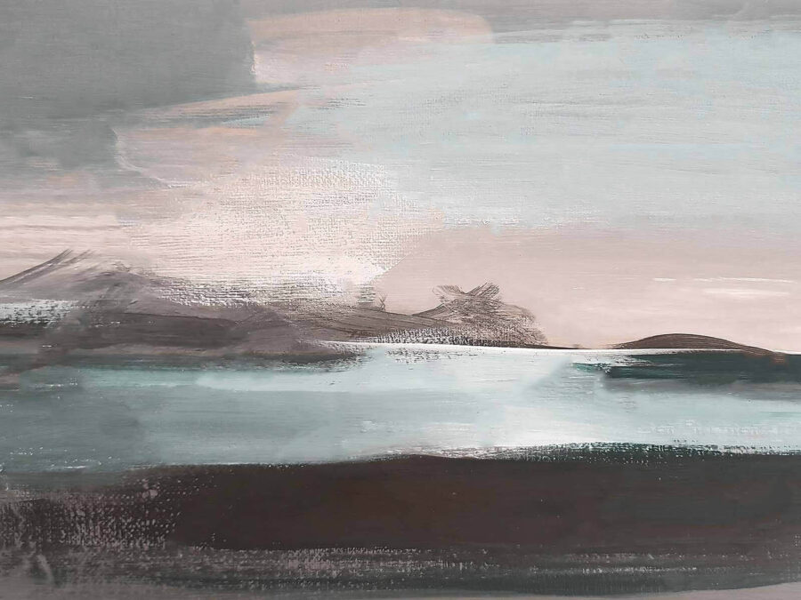 Schilderij van een waterlichaam