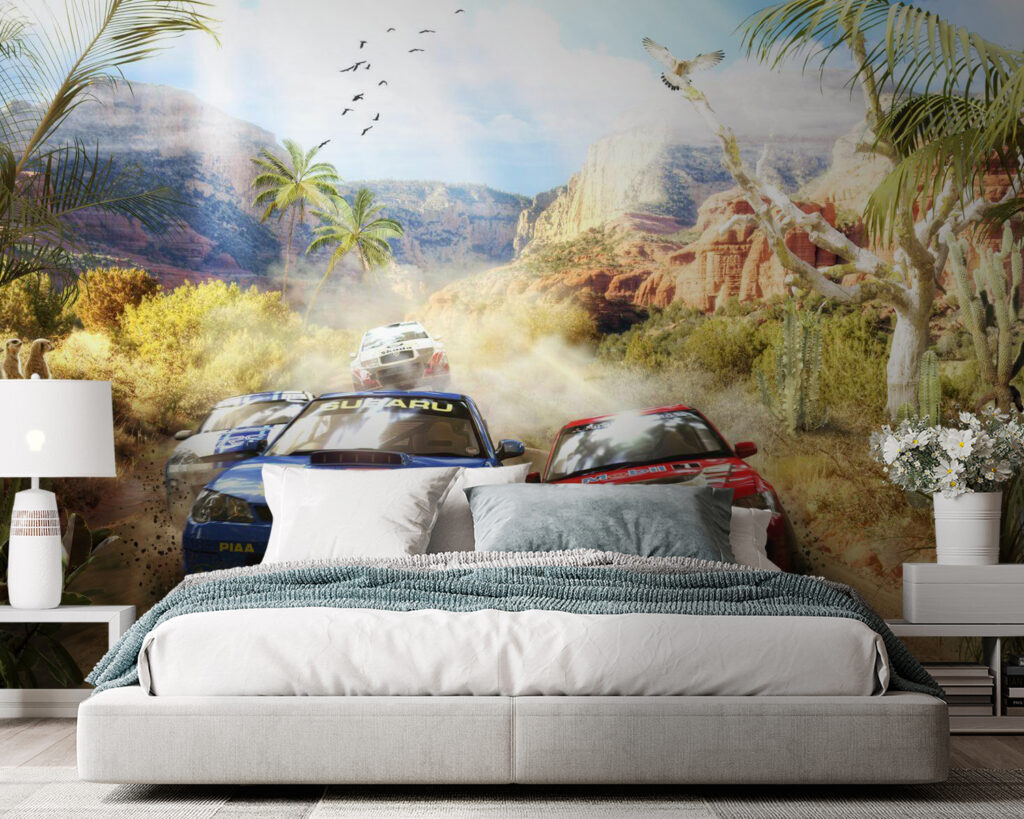 Group of cars driving on a dirt road Group of cars driving on a dirt road