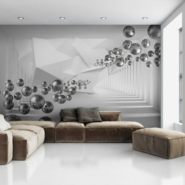 Witte kamer met witte muren en witte zuilen Witte kamer met witte muren en witte zuilen
