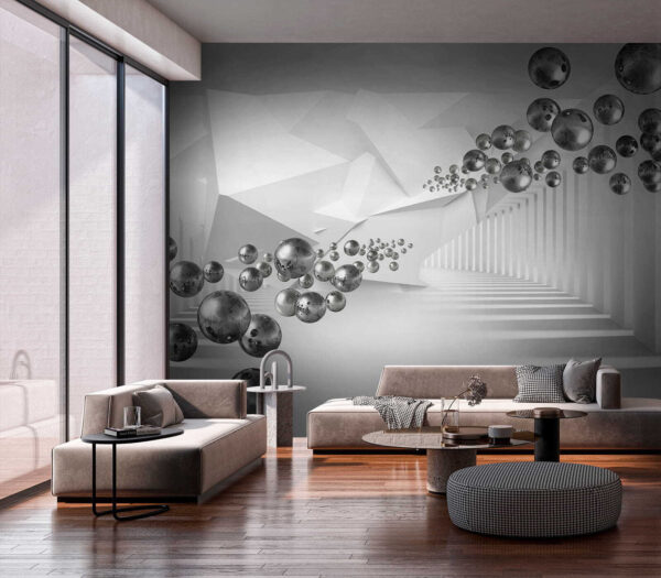 Witte kamer met witte muren en witte zuilen Witte kamer met witte muren en witte zuilen