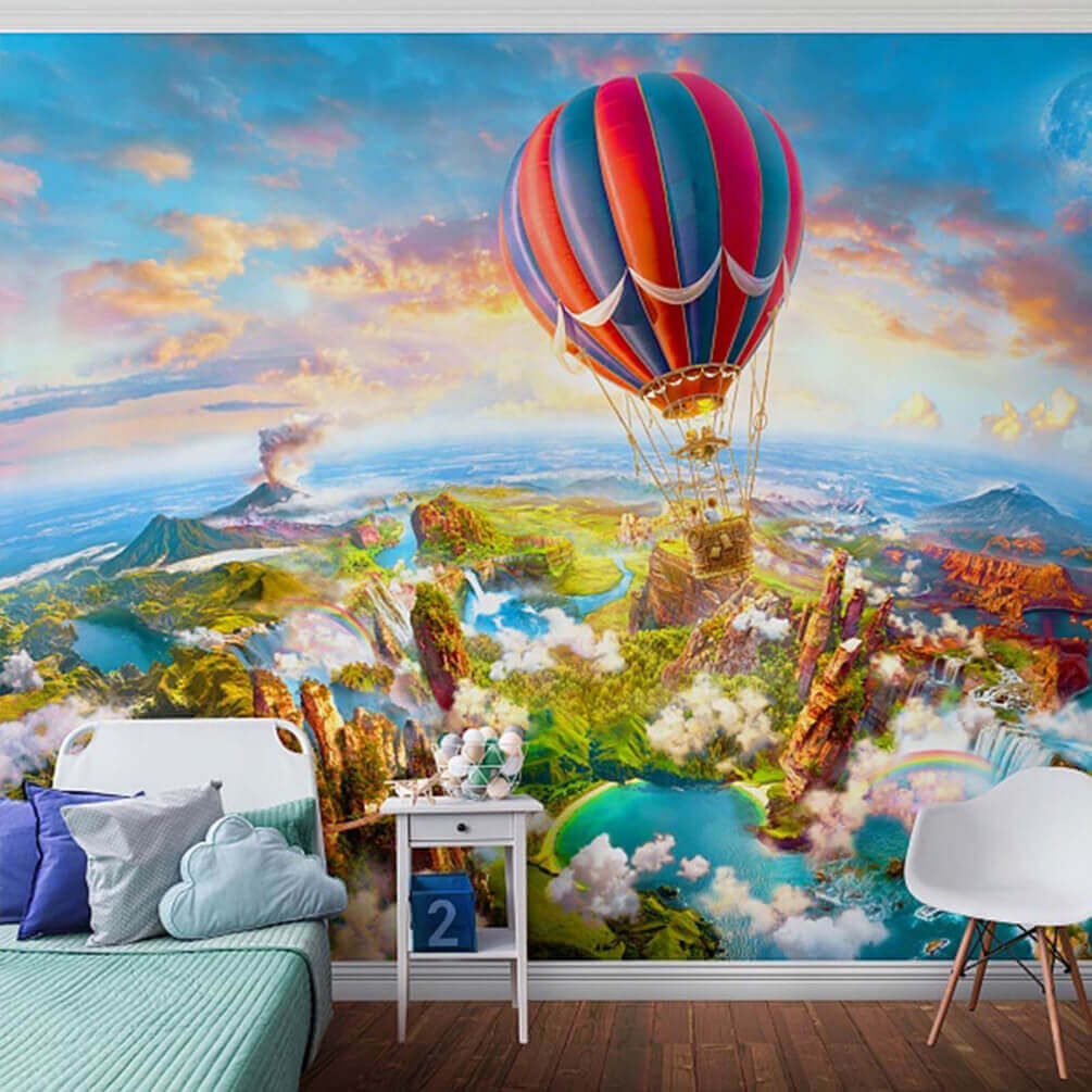 Luchtballon over een landschap u62124pir1m - Luchtballon over een landschap - tegory