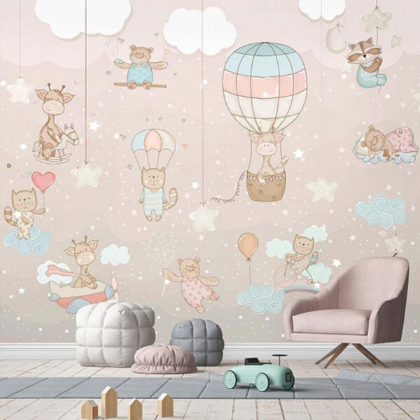 Muurschildering van dieren en ballonnen u62108pir1m 600x600 - Muurschildering van dieren en ballonnen - tegory
