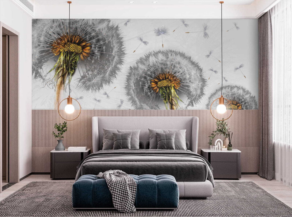 Dandelions dispersing into the breeze