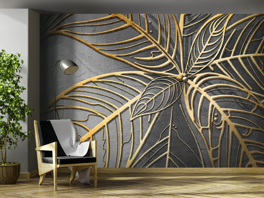 Kunstzinnig ontwerp van ingewikkelde bladeren.