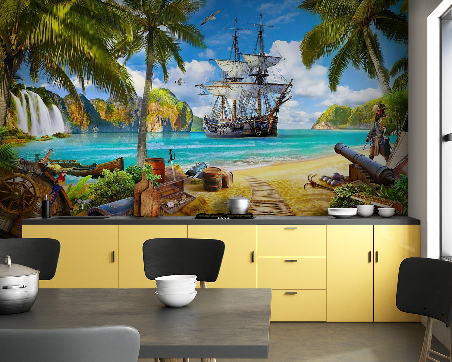 Pirate ship on a beach Pirate ship on a beach