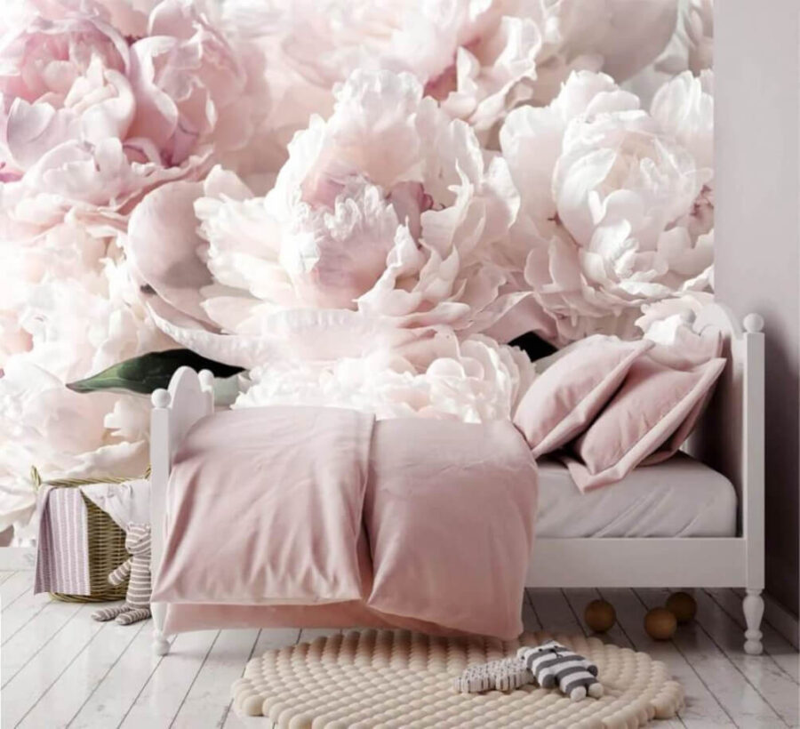 Groep roze bloemen