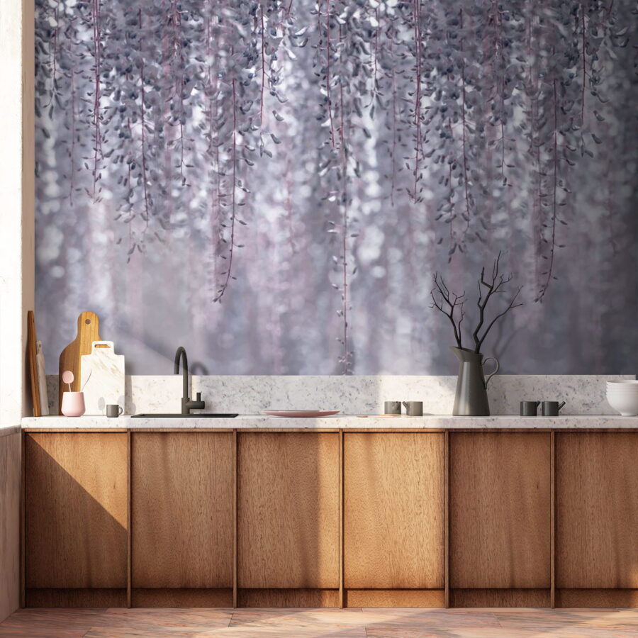 Delicate bladeren in zachte kleuren